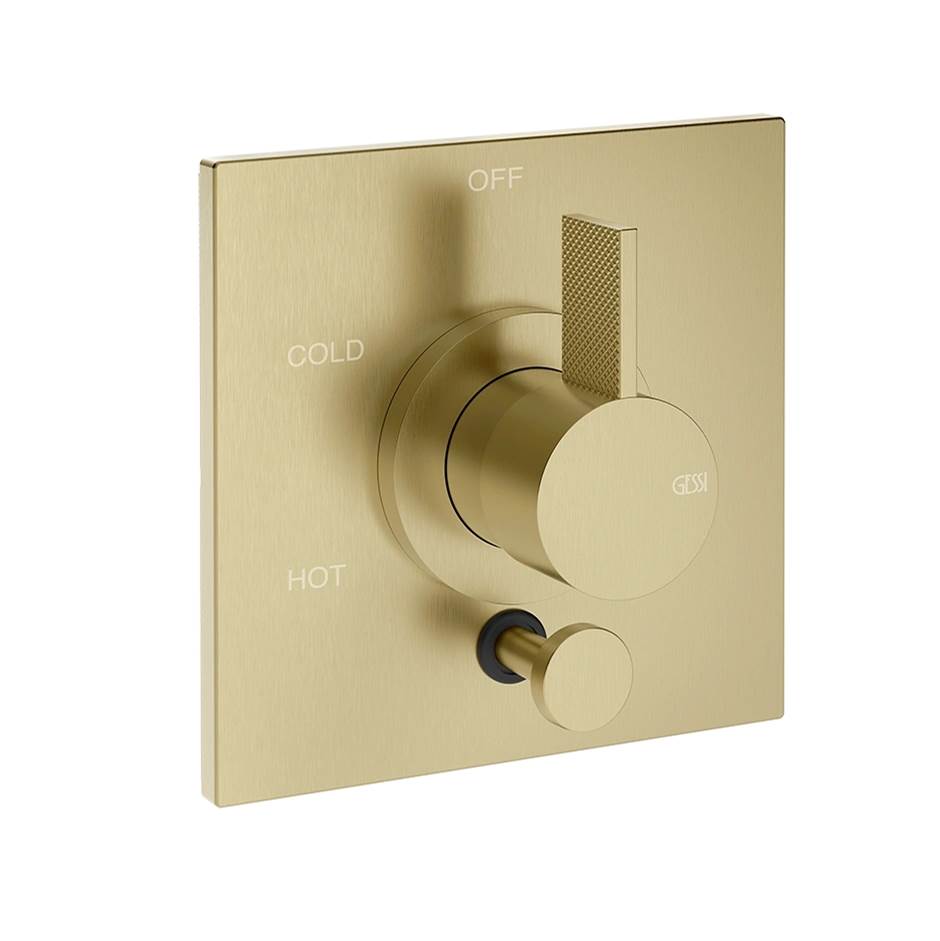 Gessi 73674 Inverso Trim Parts Only External Parts For Pressure Balance With 2 Ways Diverter. Diamantato