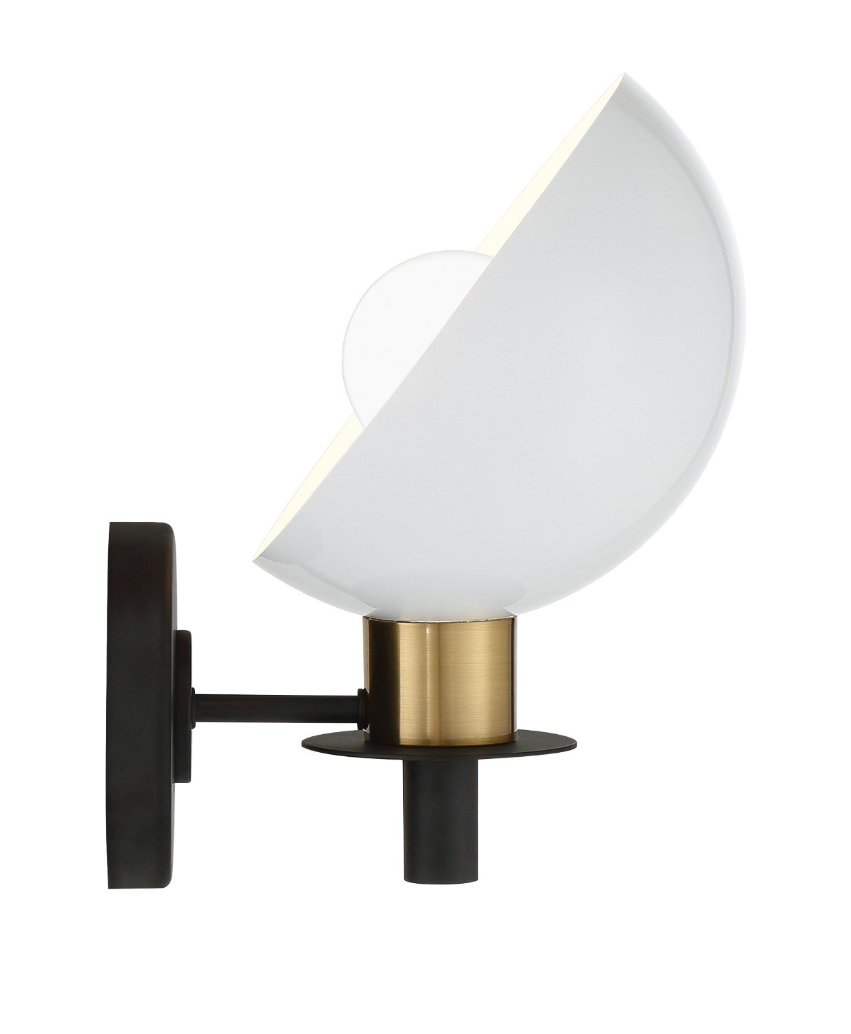 Crystorama GIG-811-BK-AG Gigi 1 Light Wall Mount - Black and Aged Brass