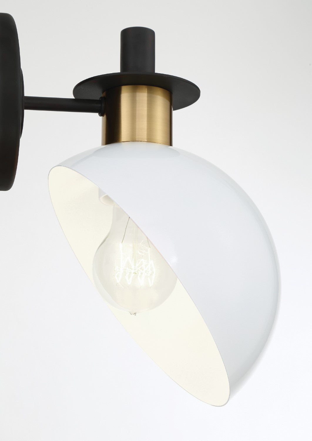 Crystorama GIG-811-BK-AG Gigi 1 Light Wall Mount - Black and Aged Brass