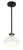 Crystorama GIG-813-BK-AG Gigi 1 Light Mini Pendant - Black and Aged Brass