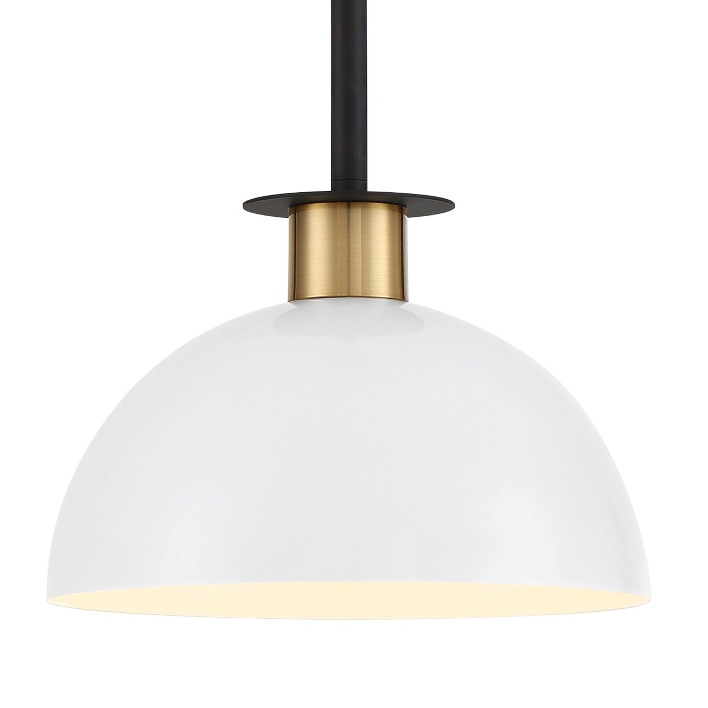 Crystorama GIG-813-BK-AG Gigi 1 Light Mini Pendant - Black and Aged Brass