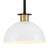 Crystorama GIG-813-BK-AG Gigi 1 Light Mini Pendant - Black and Aged Brass