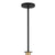 Crystorama GIG-813-BK-AG Gigi 1 Light Mini Pendant - Black and Aged Brass