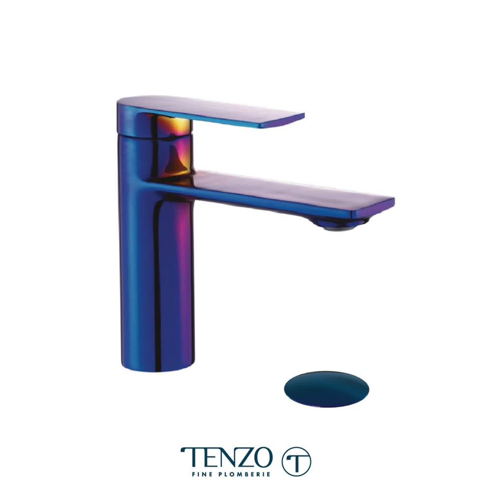 Tenzo GL11-P Glam Single Hole Lavatory Faucet Polished Blue With Drain - Parent