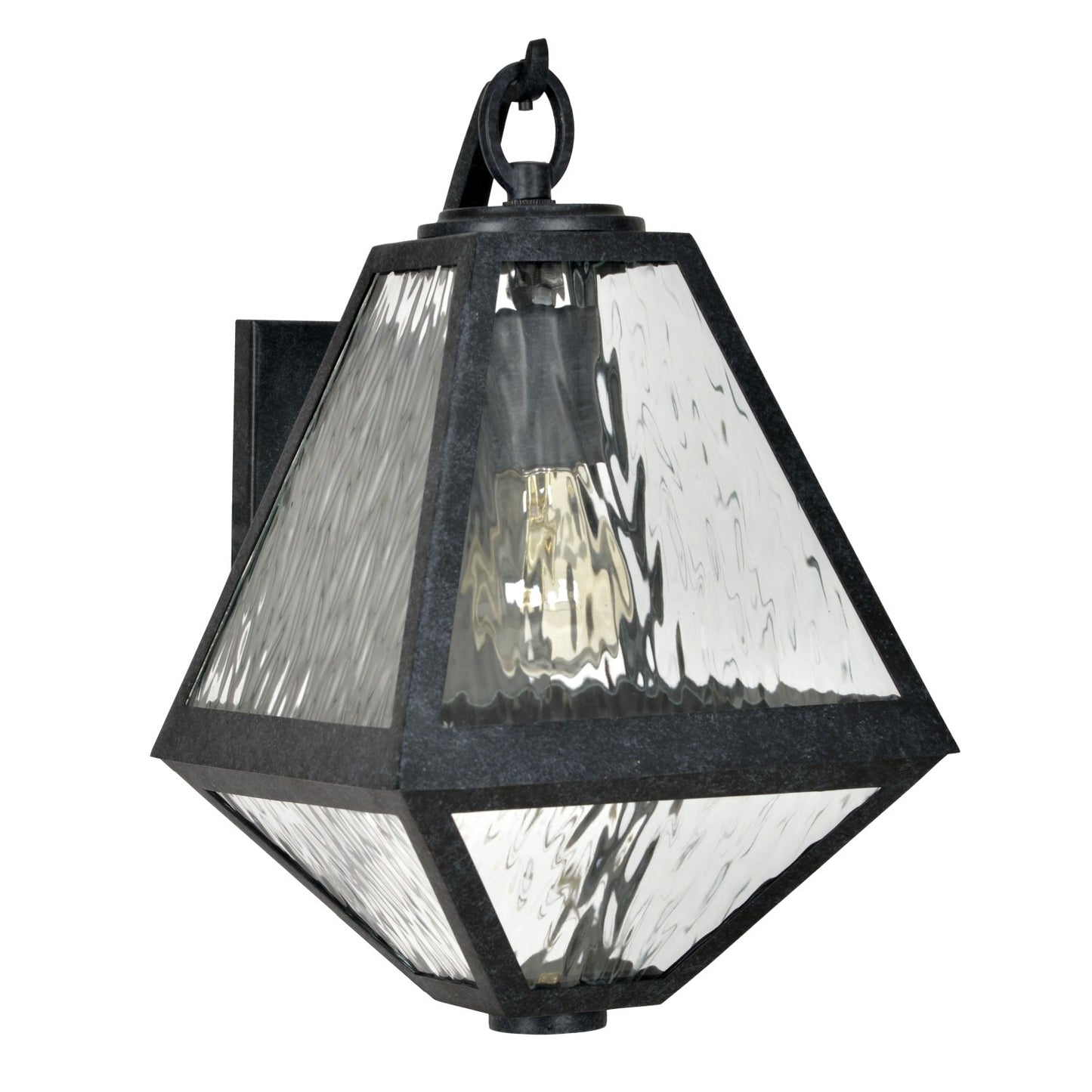 Crystorama GLA-9701-WT-BC Brian Patrick Flynn for Crystorama Glacier 1 Light Outdoor Wall Mount - Black Charcoal