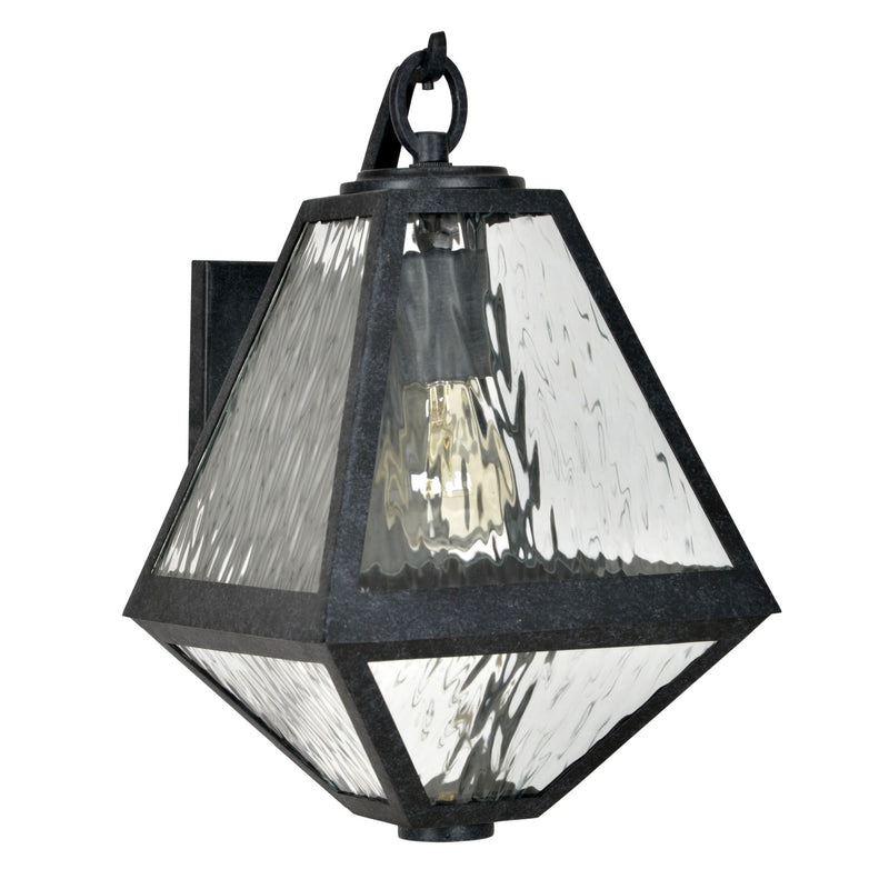 Crystorama GLA-9701-WT-BC Brian Patrick Flynn for Crystorama Glacier 1 Light Outdoor Wall Mount - Black Charcoal