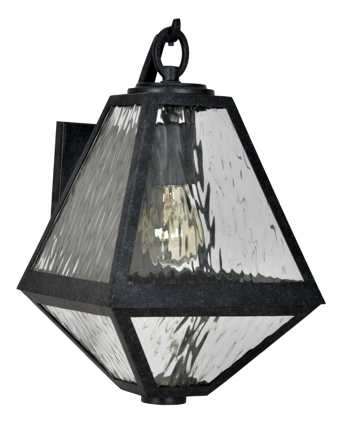 Crystorama GLA-9701-WT-BC Brian Patrick Flynn for Crystorama Glacier 1 Light Outdoor Wall Mount - Black Charcoal