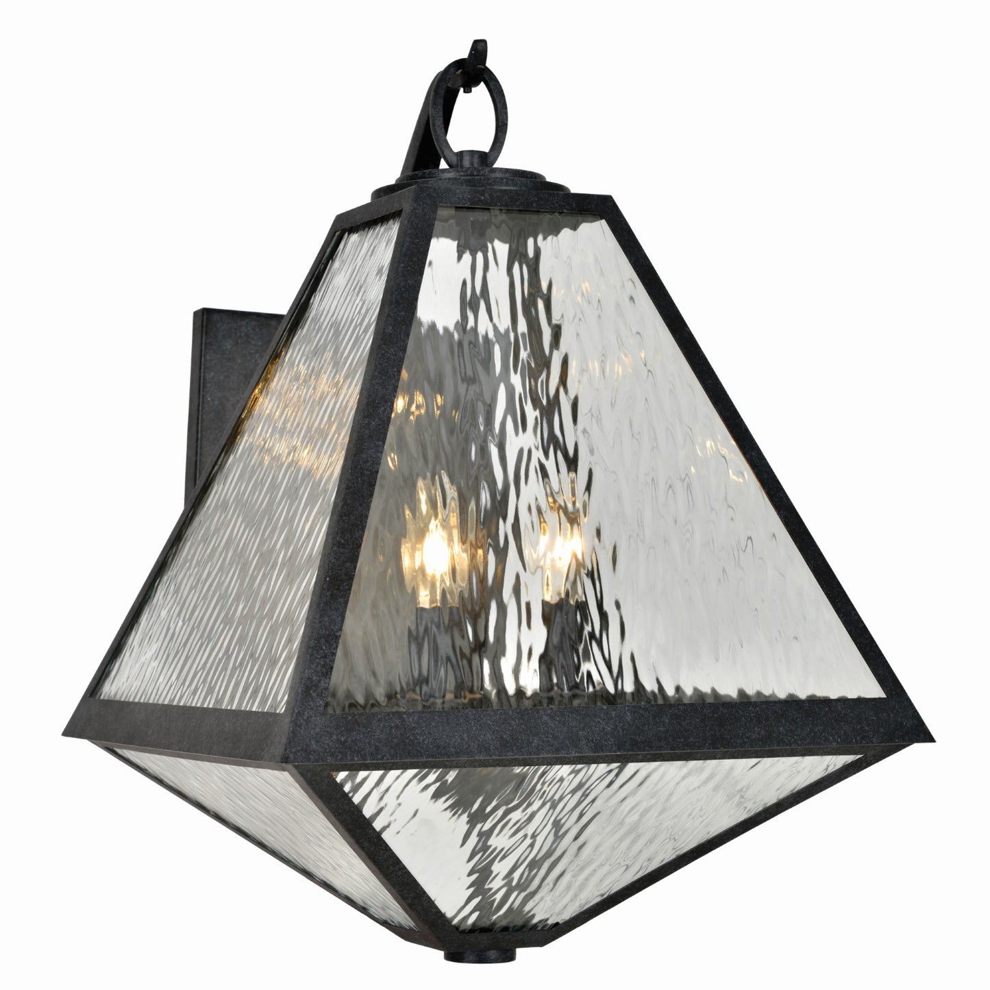 Crystorama GLA-9702-WT-BC Brian Patrick Flynn for Crystorama Glacier 3 Light Outdoor Wall Mount - Black Charcoal
