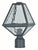 Crystorama GLA-9707-WT-BC Brian Patrick Flynn for Crystorama Glacier 1 Light Small Outdoor Lantern Post - Black Charcoal