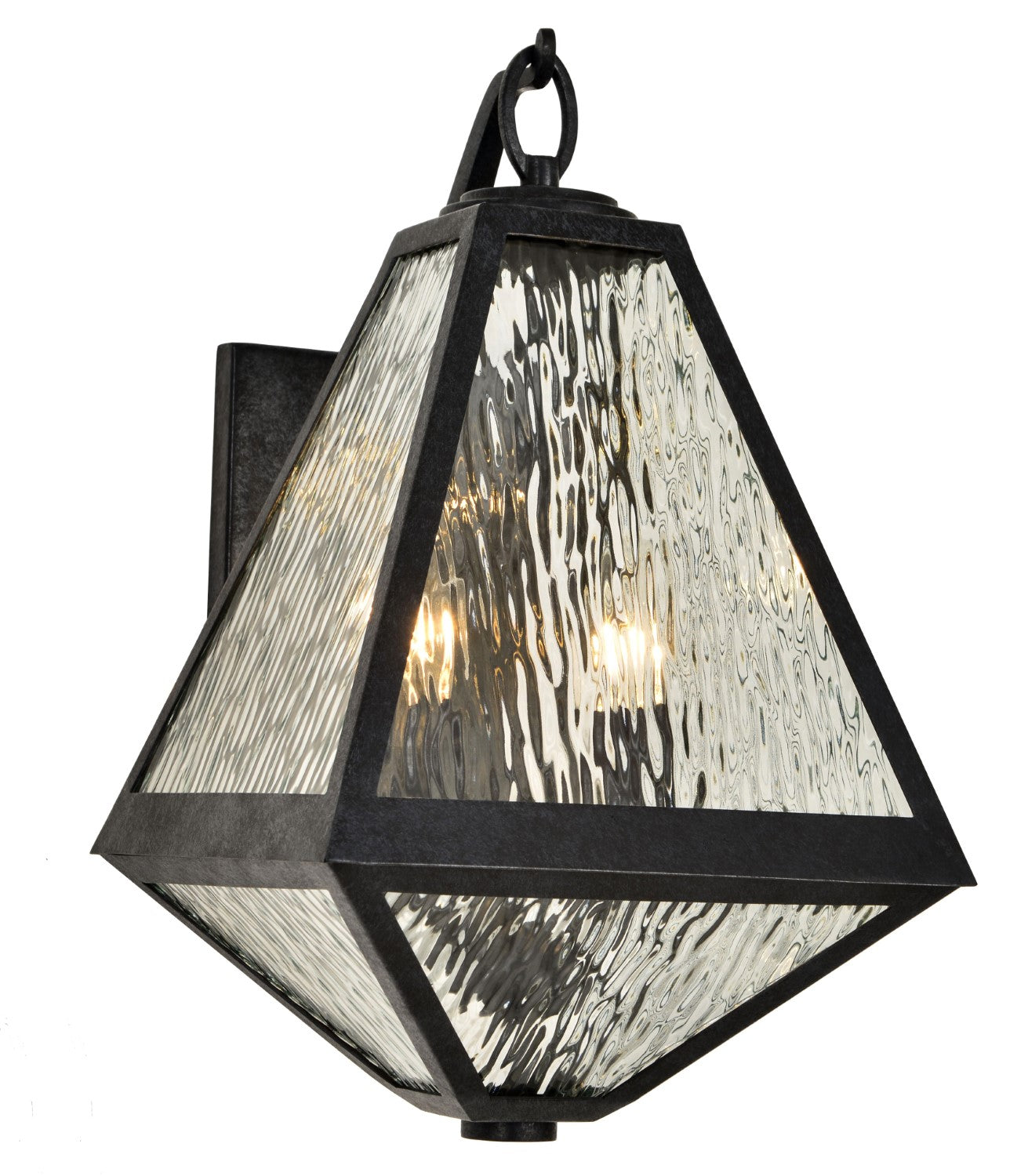 Crystorama GLA-9722-WT-BC Brian Patrick Flynn for Crystorama Glacier 2 Light Outdoor Wall Mount - Black Charcoal