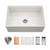 Hamat KIL-3020SW Kilncrest 30" Apron-Front Fireclay Workstation Single Bowl Kitchen Sink