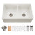 Hamat KIL-3320DW Kilncrest 33" Apron-Front Fireclay Workstation Double Bowl Kitchen Sink