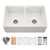Hamat KIL-3320DW Kilncrest 33" Apron-Front Fireclay Workstation Double Bowl Kitchen Sink