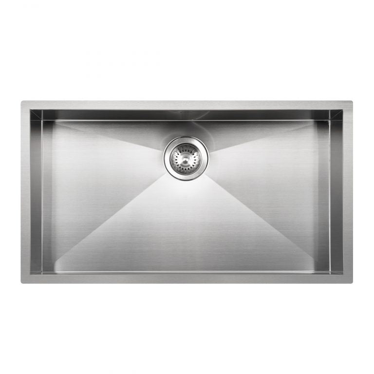 Hamat PADA-3218SU-5.5 Prizm 32" ADA Zero Radius Undermount Stainless Steel Sink, 5-1/2" Depth