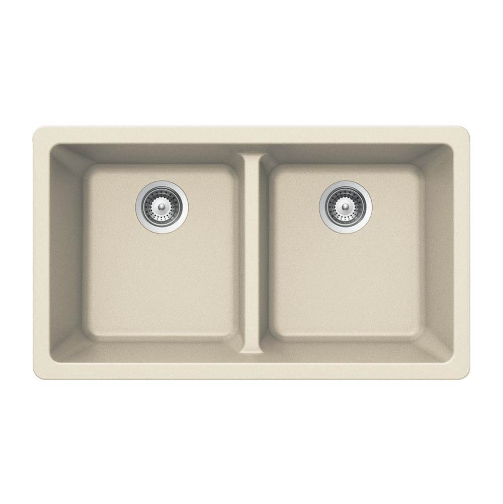 Hamat SIO-3319DU SiOStone 33" Granite Undermount 50/50 Double Bowl Kitchen Sink - Parent