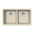 Hamat SIO-3319DU SiOStone 33" Granite Undermount 50/50 Double Bowl Kitchen Sink - Parent