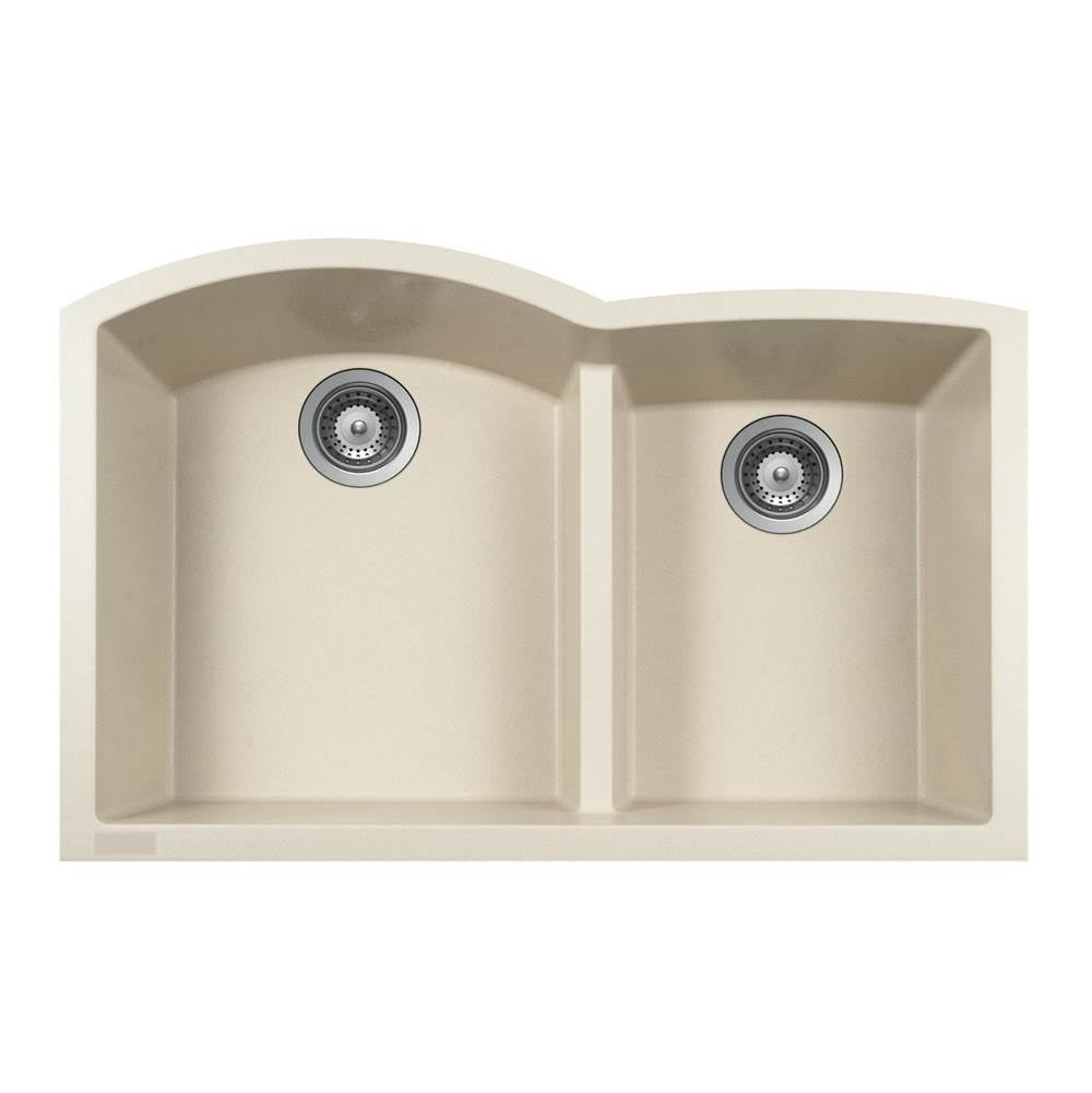 Hamat SIO-3321DAUR SiOStone 33" Undermount Double Bowl Granite Kitchen Sink - Parent