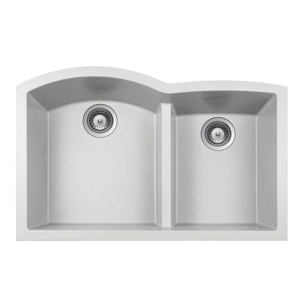 Hamat SIO-3321DAUR SiOStone 33" Undermount Double Bowl Granite Kitchen Sink