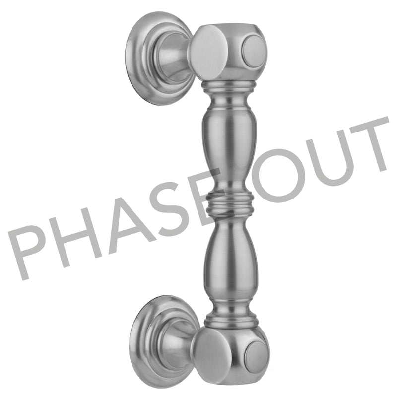 Jaclo H20-FM 6" H20 Front Mount Shower Door Pull With Finials - Parent