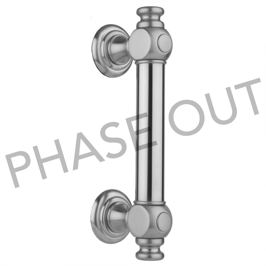 Jaclo H60-FM-12 12" H60 Smooth With End Caps Front Mount Shower Door Pull - Parent