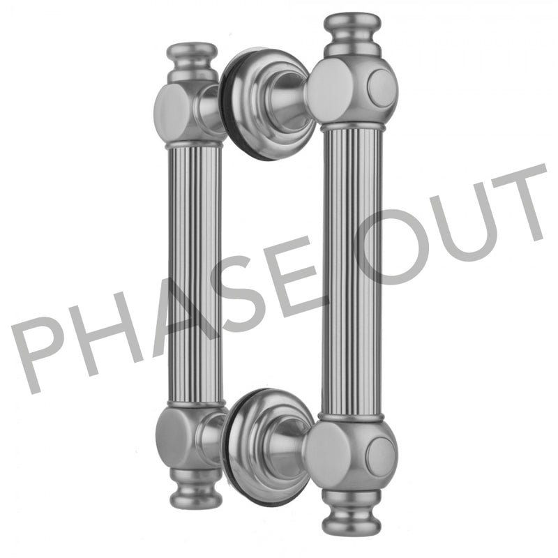 Jaclo H61-BB-8 8" H61 Reeded With End Caps Back To Back Shower Door Pull - Parent