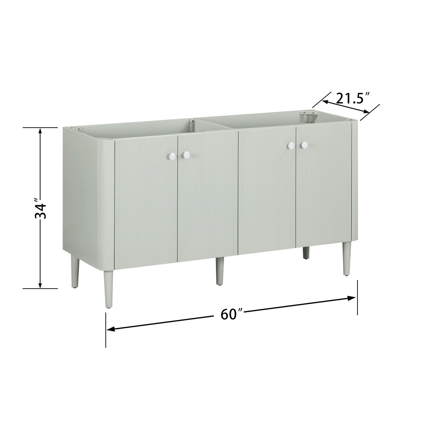 Avanity HALEY-V60-SS Haley 60 In. Double Sink Bathroom Vanity In Soft Sage