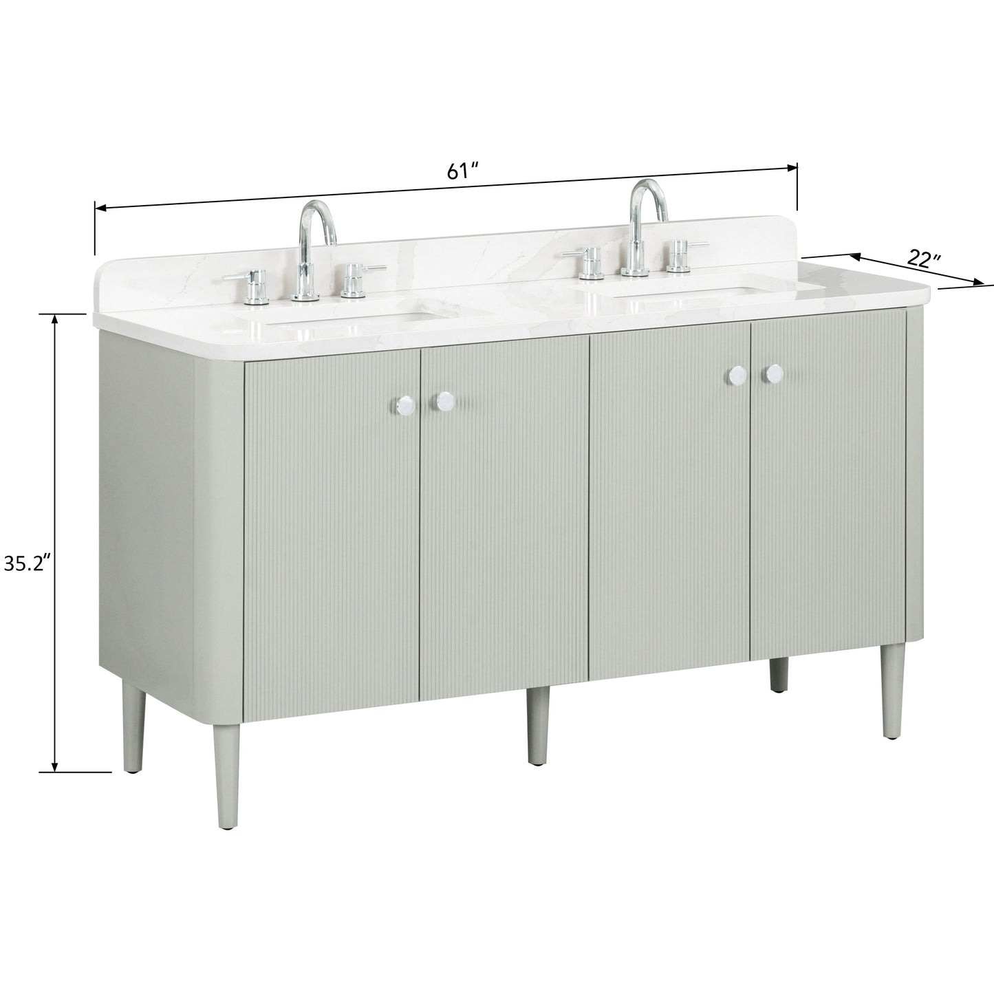 Avanity HALEY-VS61-SSHaley 61 in. Double Sink Bathroom Vanity with Top - Parent