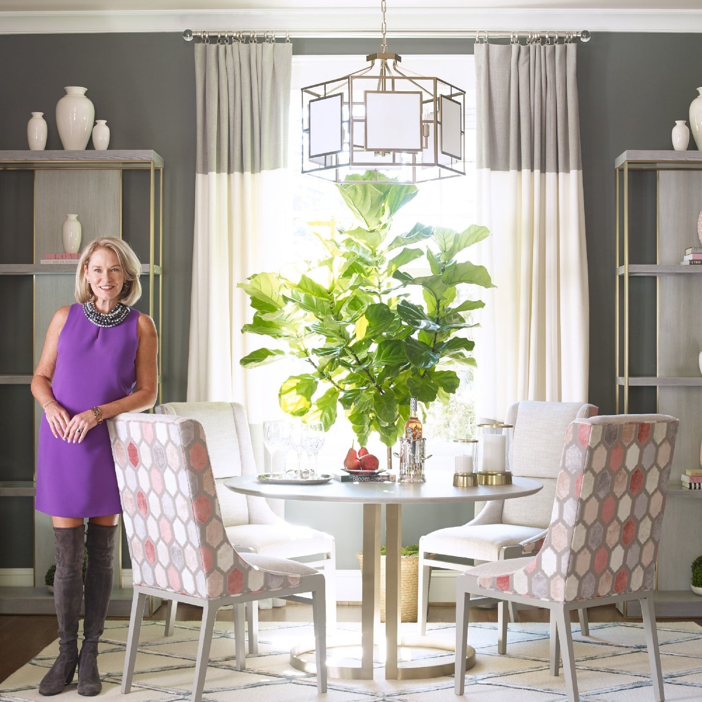 Crystorama HIL-996-VG Libby Langdon for Crystorama Hillcrest 6 Light Chandelier - Vibrant Gold