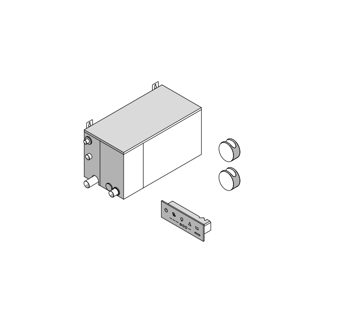 Effe HK50511003 Nuvola 45 4.5 kw 208vac 1p ~ 60 hz with mounting box control panel