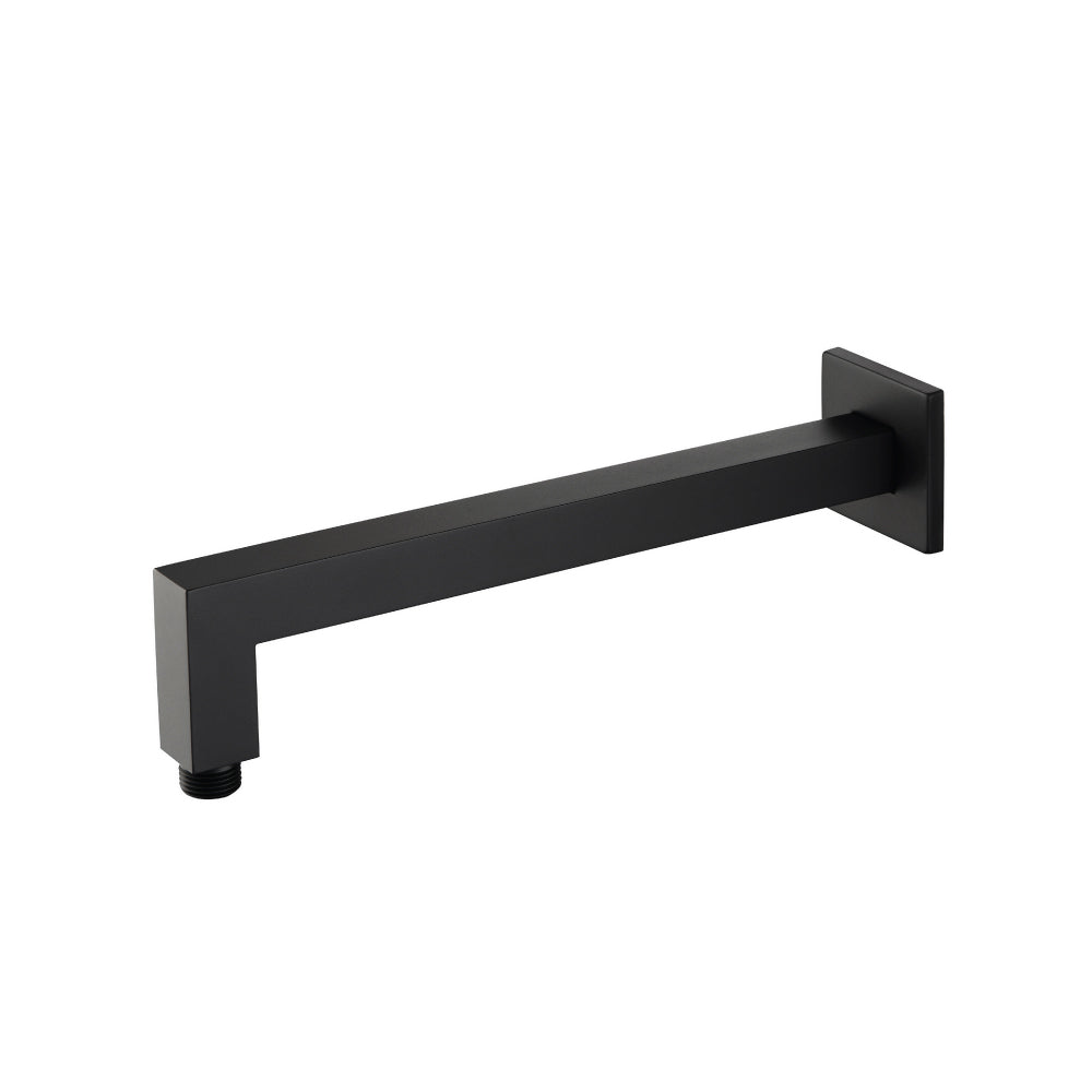 Flusso HS1001SA Wall Mount Square Shower Arm - 12" (300mm) - With Flange