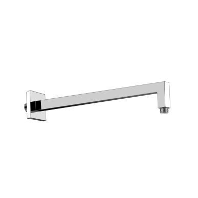 Flusso HS1011SA Wall Mount Square Shower Arm - 16" (400mm) - With Flange