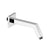 Flusso HS1020 Square Shower Arm With Flange - 7" - With Flange