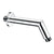 Flusso HS1030 Round Shower Arm With Flange - 7" - With Flange