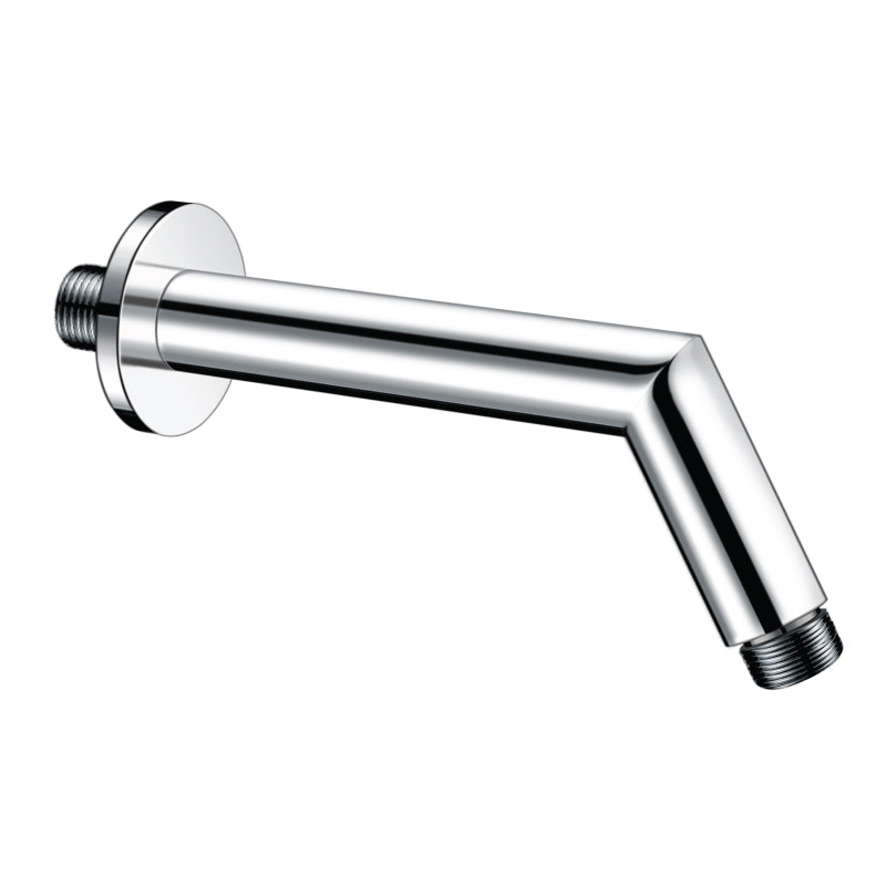Flusso HS1030 Round Shower Arm With Flange - 7" - With Flange
