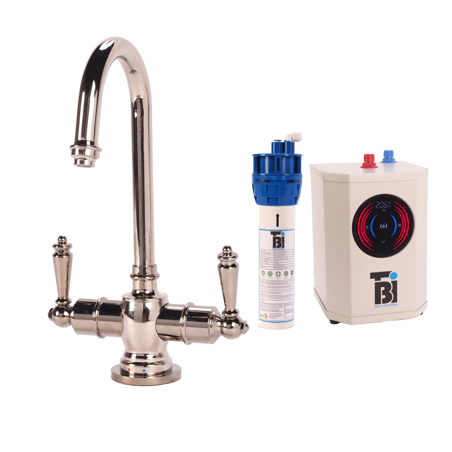 BTI HTF-HC2200 C-Spout Hot/Cold Filtration Faucet w/ Digital Hot Water Tank & Filtration System - Parent