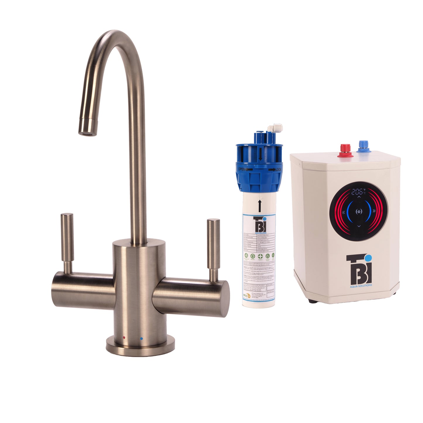 BTI HTF-HC2400 C-Spout Hot/Cold Filtration Faucet w/ Digital Hot Water Tank & Filtration System - Parent
