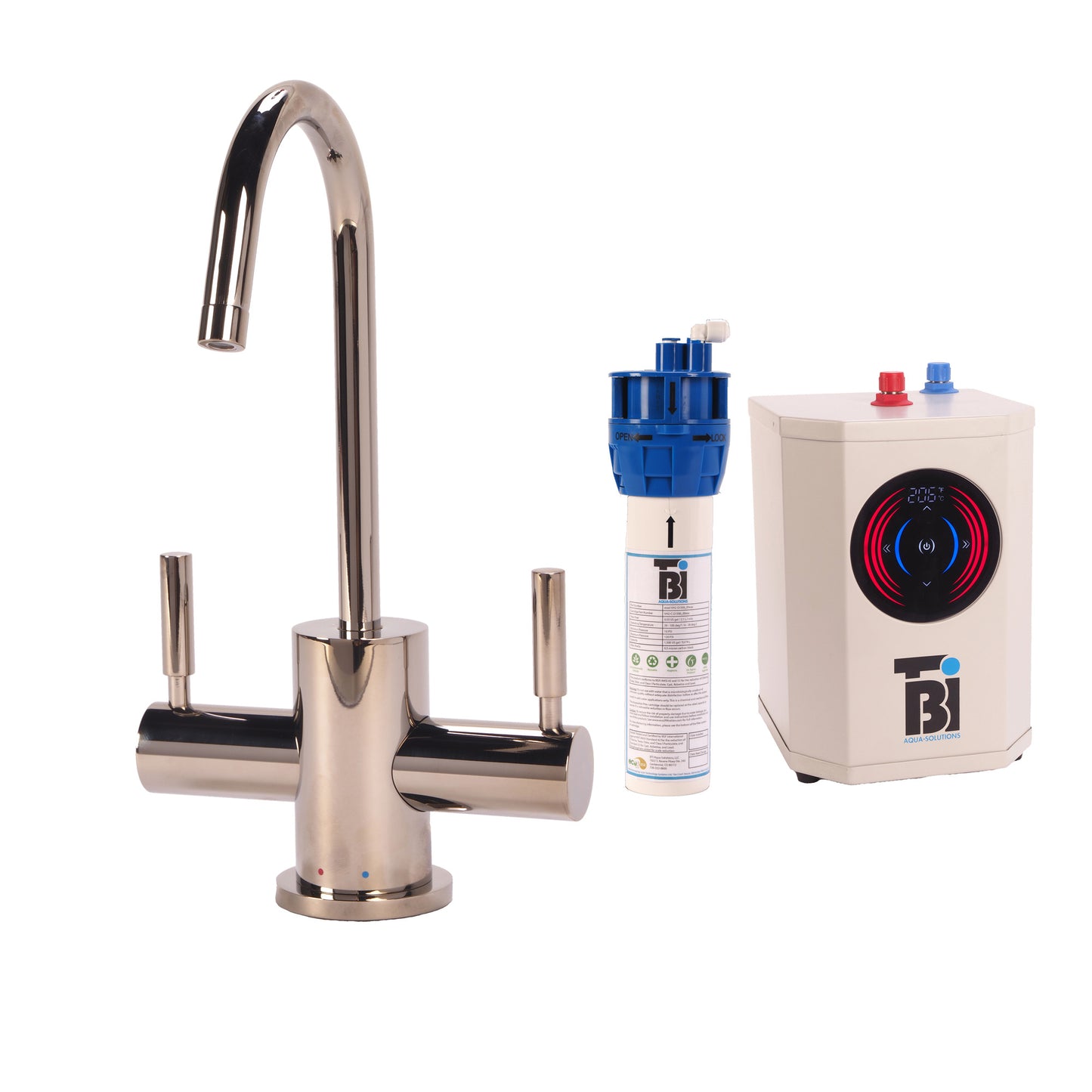 BTI HTF-HC2400 C-Spout Hot/Cold Filtration Faucet w/ Digital Hot Water Tank & Filtration System - Parent