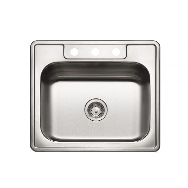 Houzer Revive ADA Topmount Stainless Steel 3-hole Sink