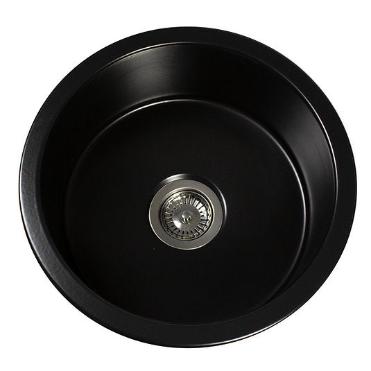 Nantucket Sinks Hyannis-18MB 18 inch Fireclay Round Bar-Prep Sink