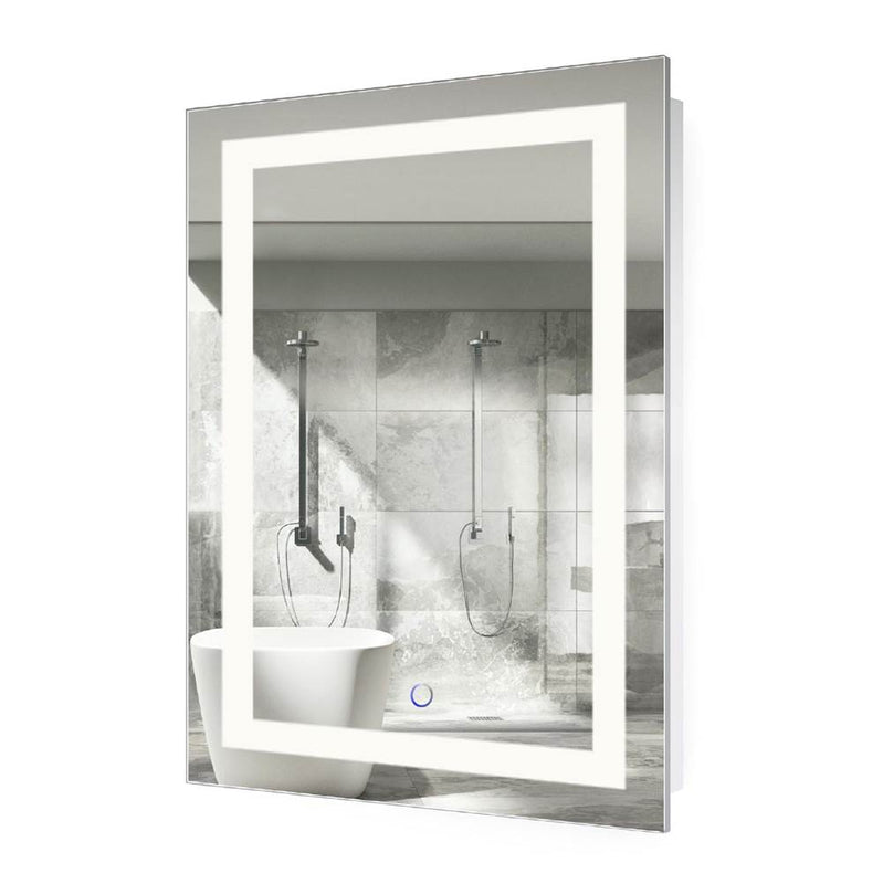 Krugg ICON2436 Icon 24 x 36 LED Bathroom Mirror With Dimmer and Defogger Lighted Vanity Mirror