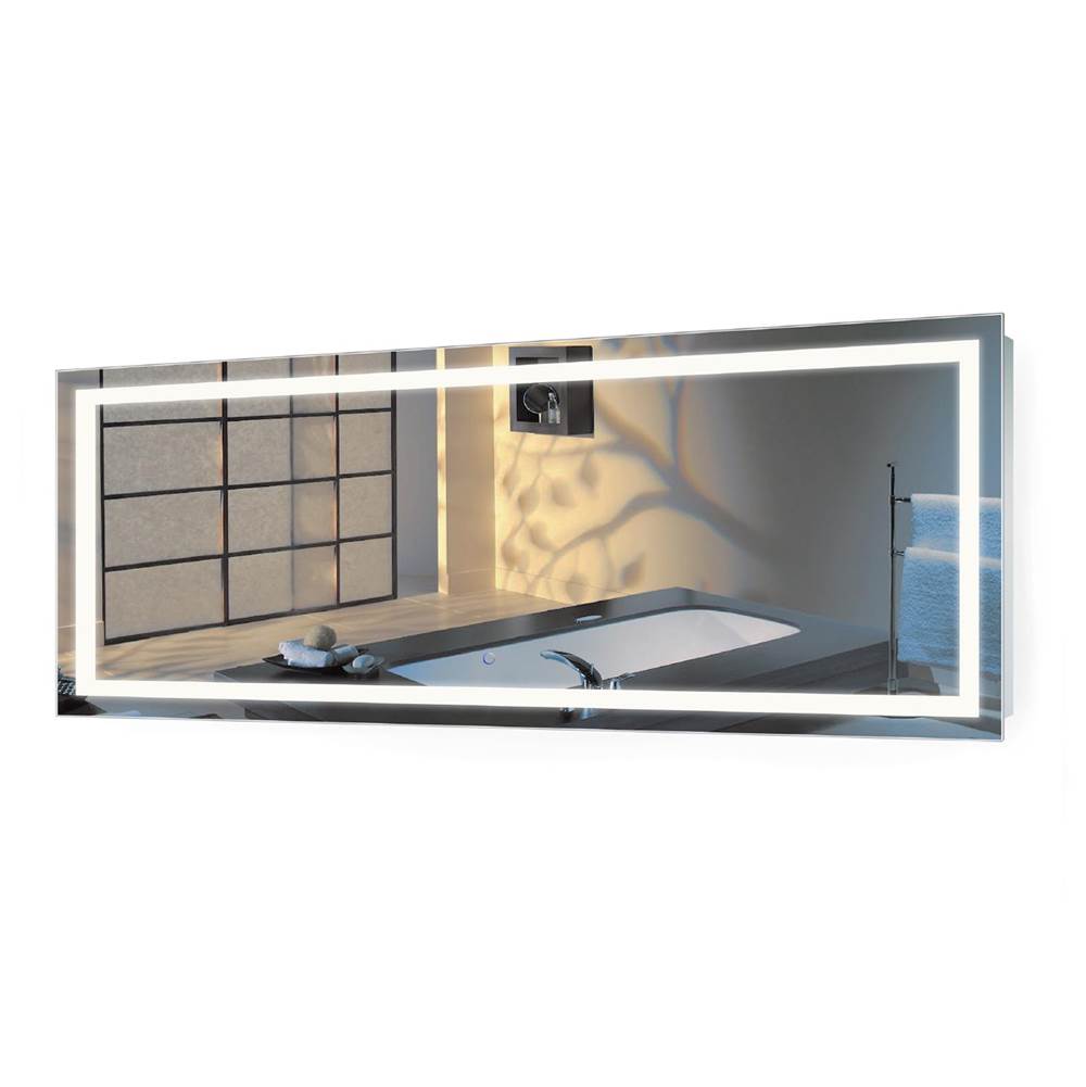 Krugg ICON8430 Icon 84 X 30 LED Bathroom Mirror With Dimmer and Defogger Large Lighted Vanity Mirror