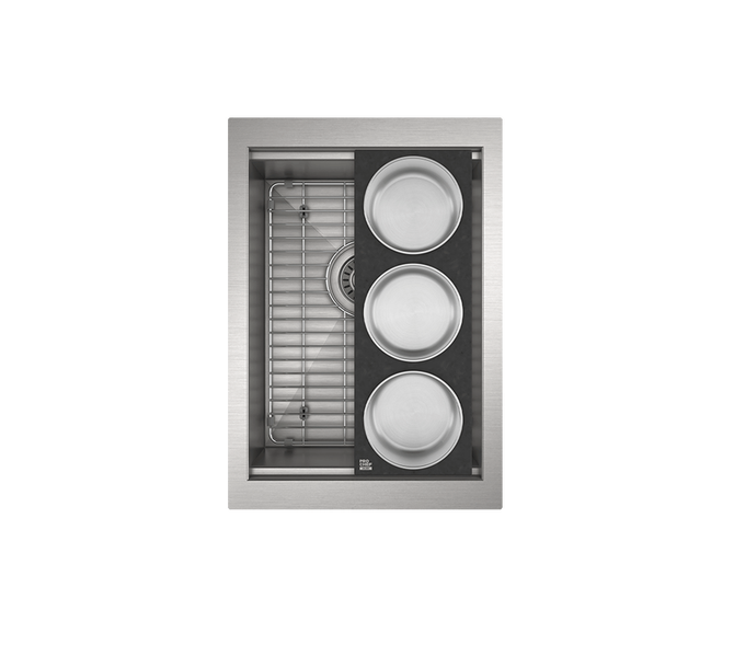 Prochef by Julien IHST-US-141908-G 14" x 19" x 8” single undermount prostation sink