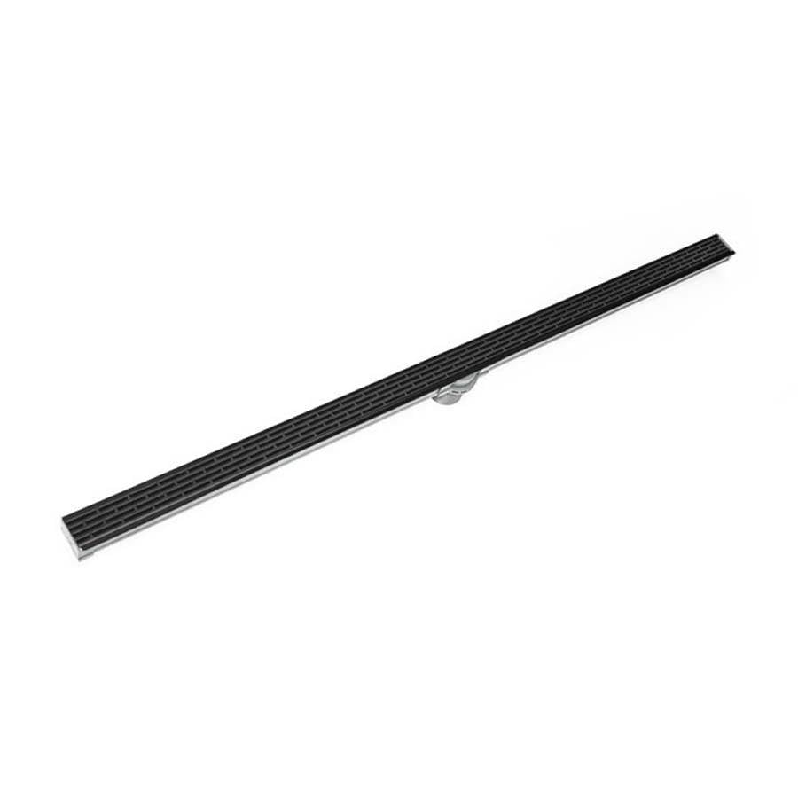 Infinity Drain S-LT 3872  72" S-PVC Series Low Profile Complete Kit with 1 1/2" Perforated Offset Slot Grate - Parent