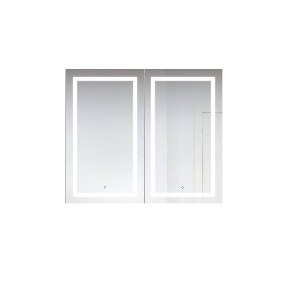 Krugg SVANGE4842D Double LED Medicine Cabinet 48X42 With Dimmer and Defogger