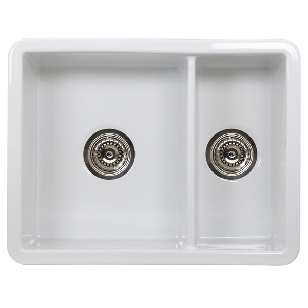 Nantucket Sinks ISFC24x18 Island Collection 24" Double Bowl Dualmount Sink
