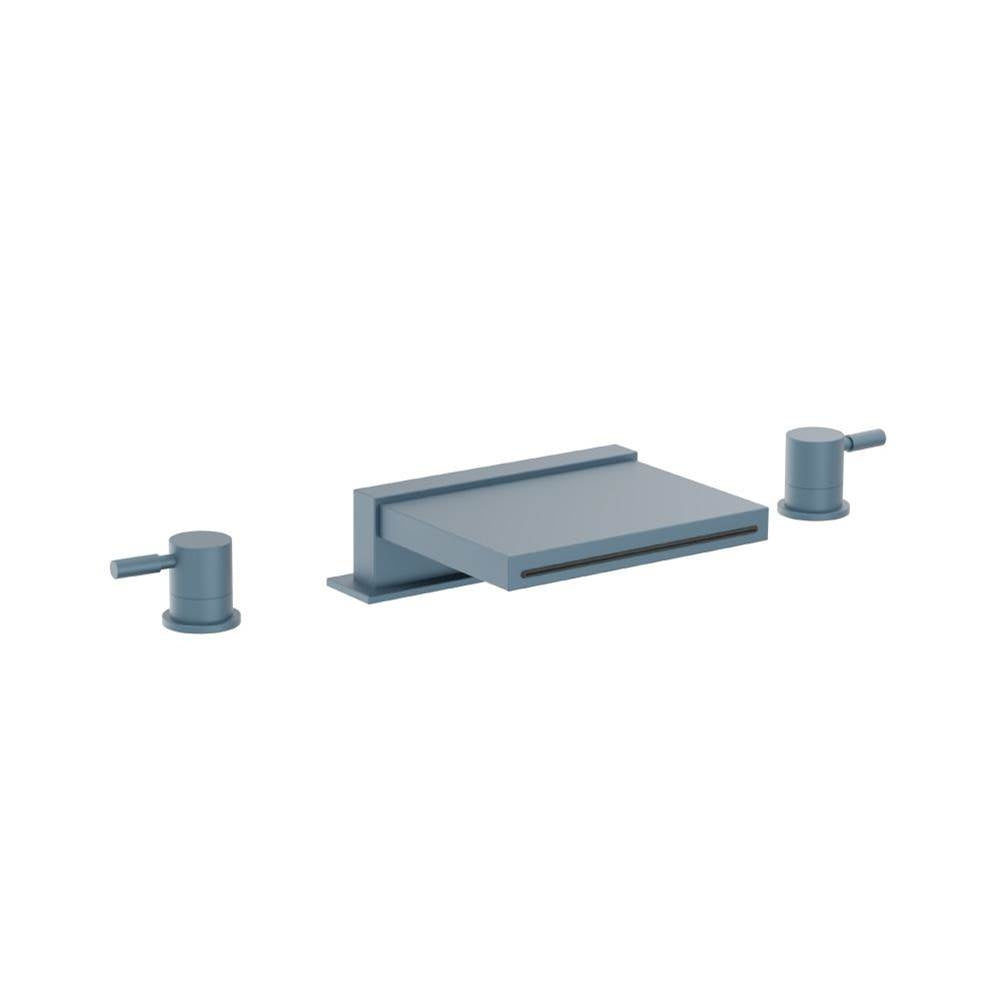 Flusso Serie 100 100.2410CF 3 Hole Deck Mount Cascade / Sheet Flow Roman Tub Faucet