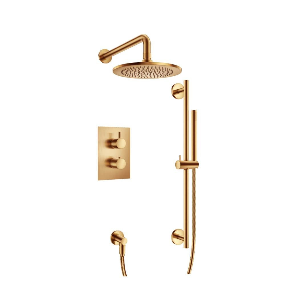 Flusso Serie 100 100.7100 Two Output Shower Set With Shower Head, Hand Held And Slide Bar - Parent