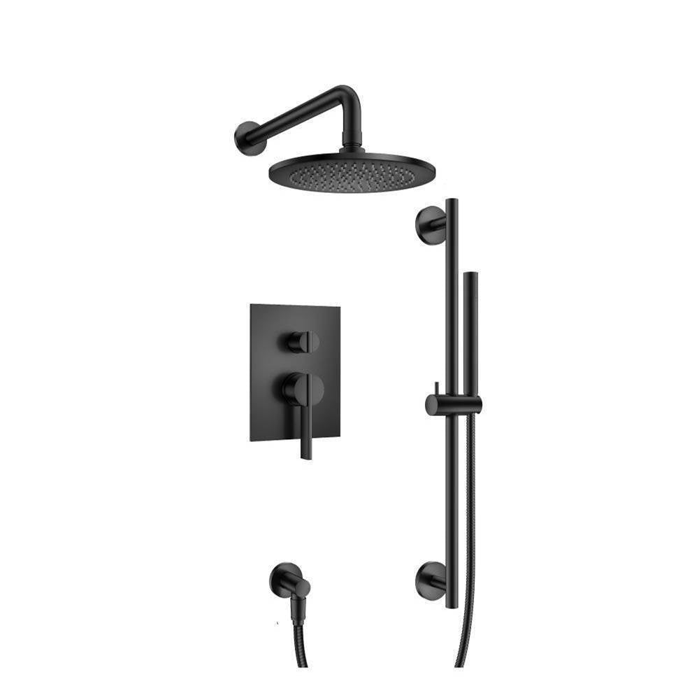 Flusso Serie 145 145.3350 Two Output Shower Set With Shower Head, Hand Held And Slide Bar