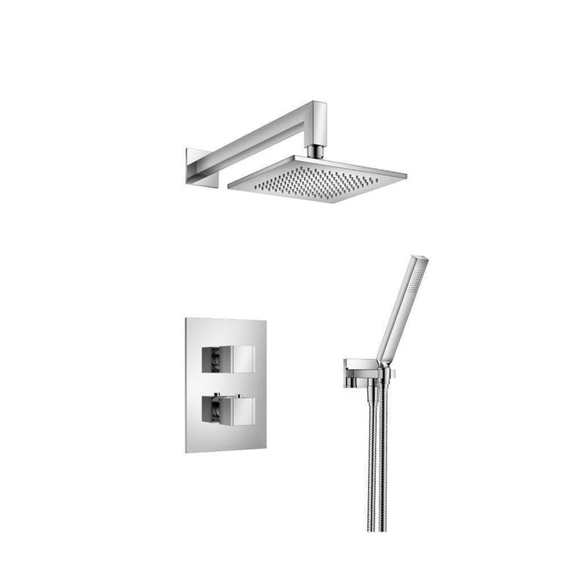 Flusso 150.7050CP Two Output Shower Set With Shower Head And Hand Held