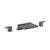 Flusso Serie 196 196.2410CF 3 Hole Deck Mount Cascade / Sheet Flow Roman Tub Faucet